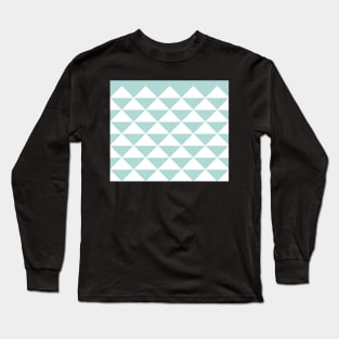 Abstract Triangles pattern - blue and white. Long Sleeve T-Shirt